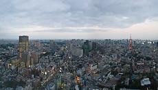 01 Central Tokyo skyline at dusk