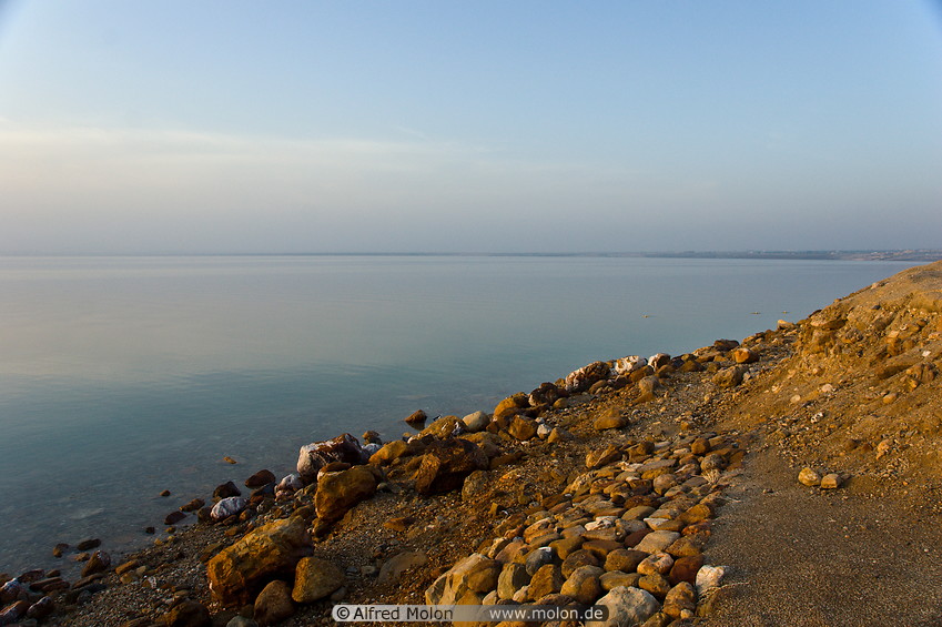 16 Dead sea coast at sunset