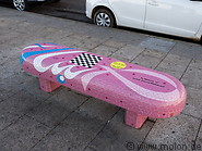 11 Pink bench