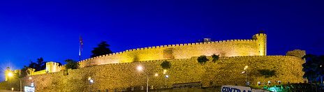 20 Skopje fortress at night