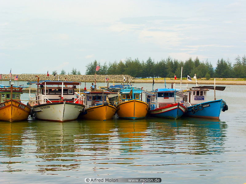 02 Fishermen boats in Kuala Besut harbour
