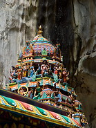 32 Hindu temple roof with deities