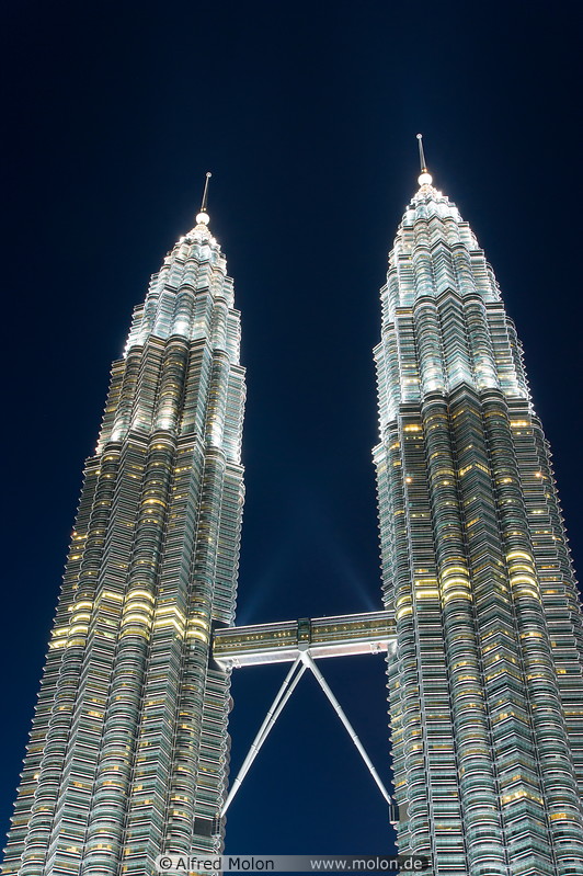 16 Petronas towers at night