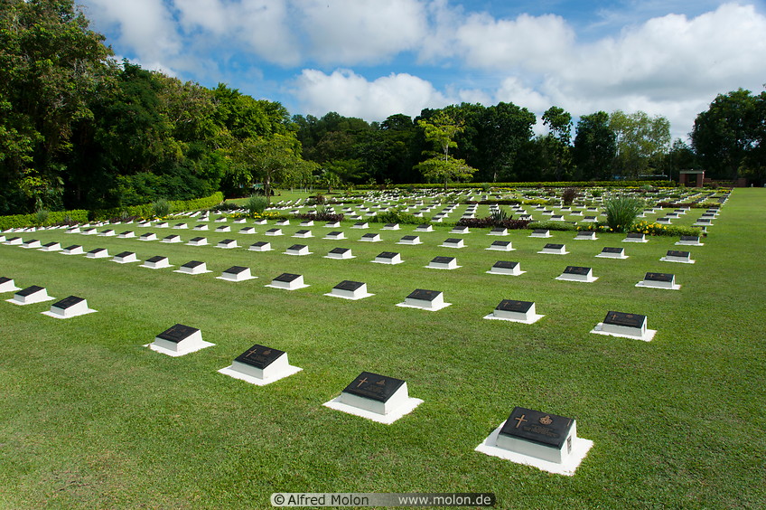 13 Rows of graves