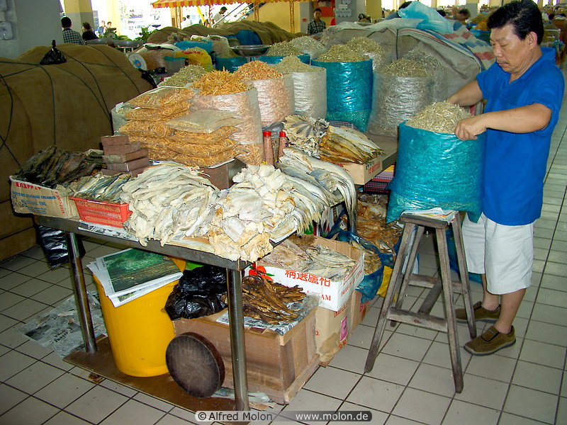 30 Fish seller in Sibu market