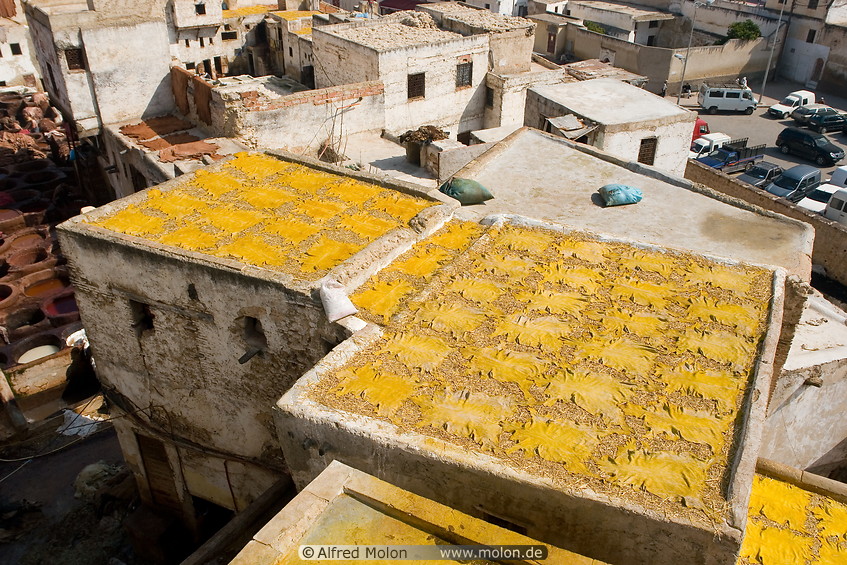 04 Yellow skins drying on roof