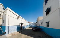 11 Alley with white and blue houses