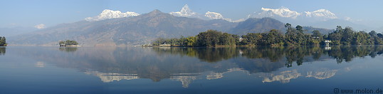 19 View over Himalaya from Pokhara lake