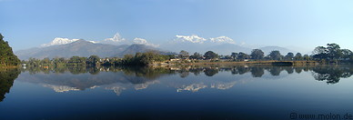 21 View over Himalaya from Pokhara lake