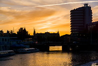 13 Centraal station canal at sunset
