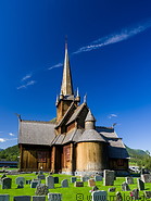 13 Lom stave church and tombstones