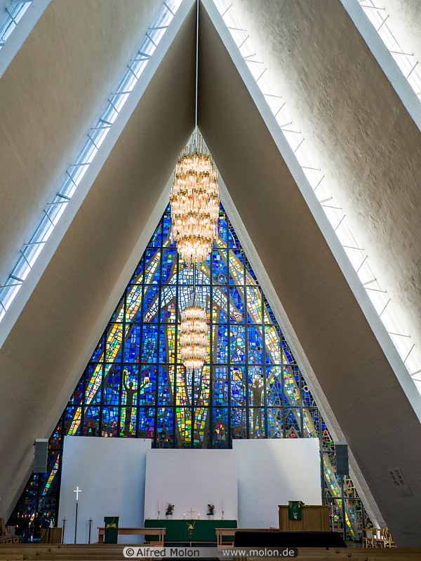 14 Stained glass window in arctic cathedral