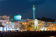34 Mutrah mosque and waterfront at night