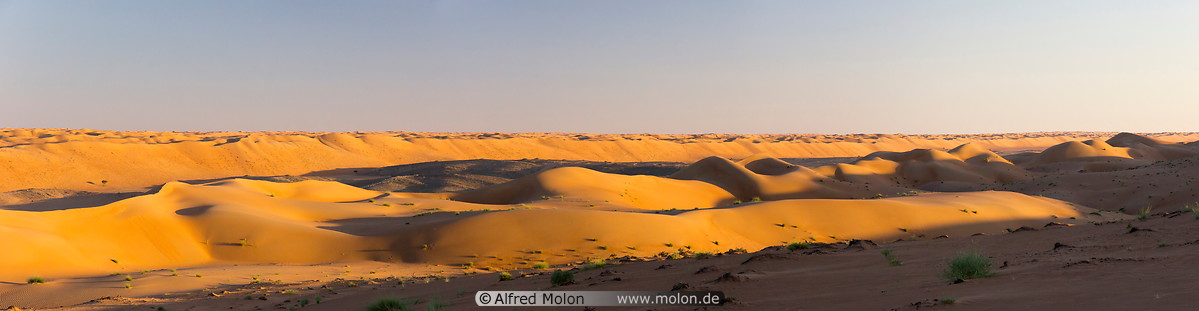 26 Sand dunes panoramic view at sunset