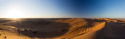 16 Panorama view of desert at sunset