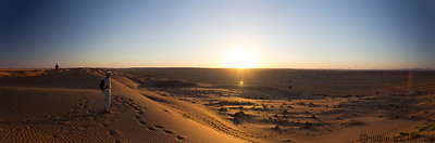 18 Panorama view of desert at sunset