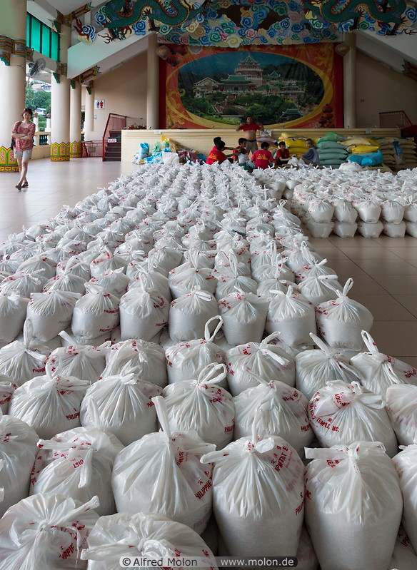 16 Rice bags in Taoist temple