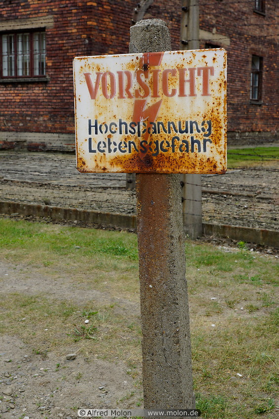 14 High voltage warning sign