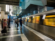 18 Train arriving in underground station