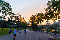 33 Joggers at sunset