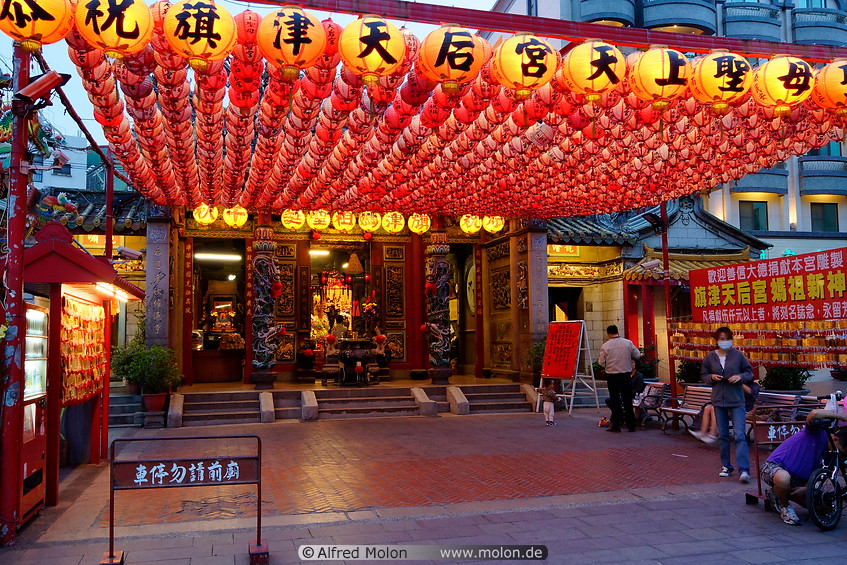 13 Matsu temple entrance with Chinese lanterns