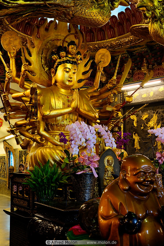 12 Altar with golden Buddha statue