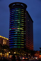 21 Colourful skyscraper at night
