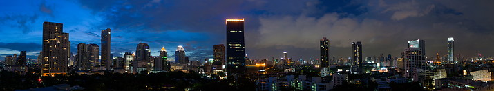 08 Business district skyline at night