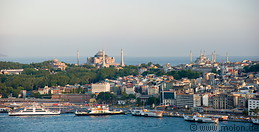 21 Panoramic view of Golden Horn with Hagia Sophia and Blue mosque
