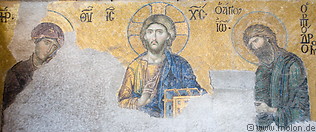 16 Deesis mosaic with Virgin Mary, Jesus and John Baptist