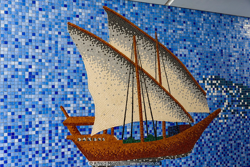 10 Dhow boat mosaic