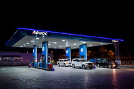 14 Adnoc petrol station at night
