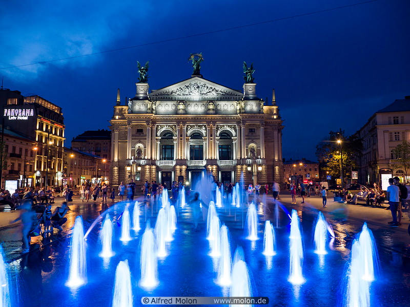 73 Lviv opera and fountain