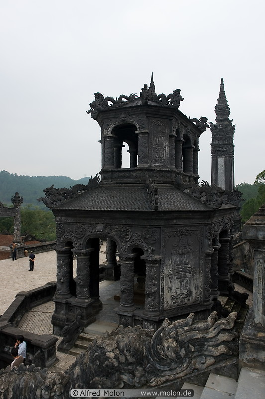 14 Khai Dinh tomb - stele pavilion