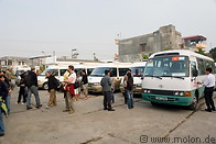 01 Parked minibuses and tourists