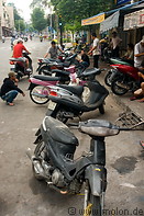 20 Motorbikes parked